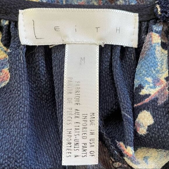 Leith Navy Floral Tank Dress Size Medium - Picture 4 of 10